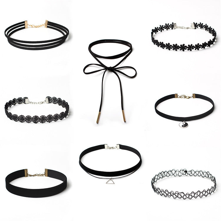 Simple Lolita Fake Collar Collar Necklace Combination Set