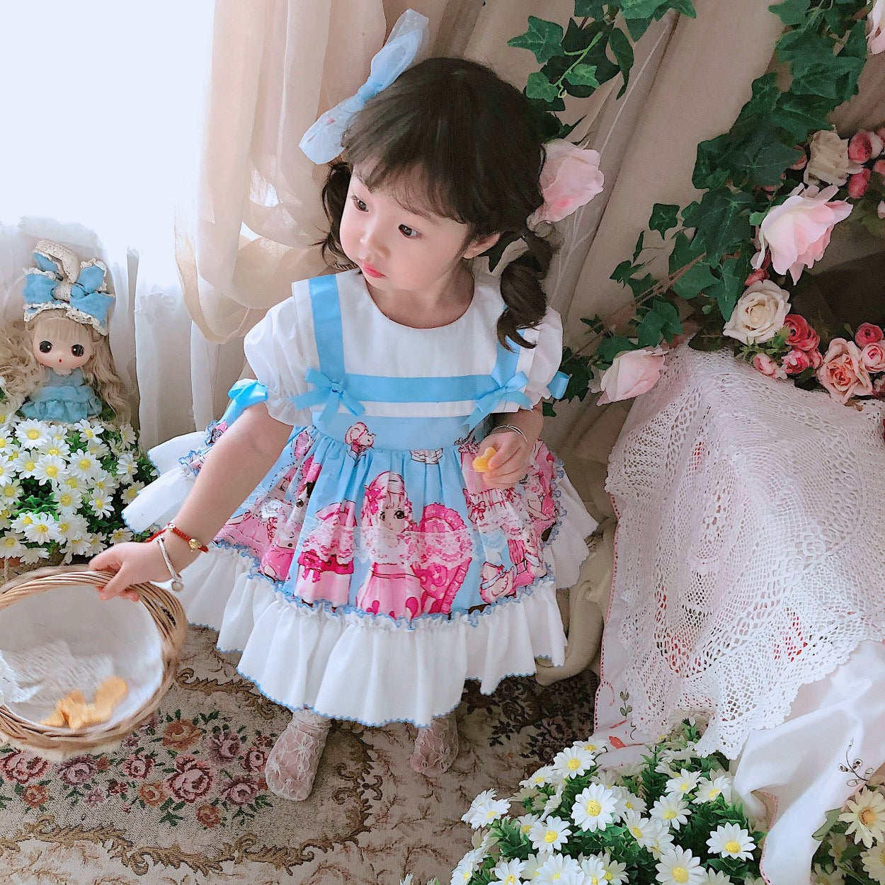 Lapel Cartoon Cartoon Children's Skirt
