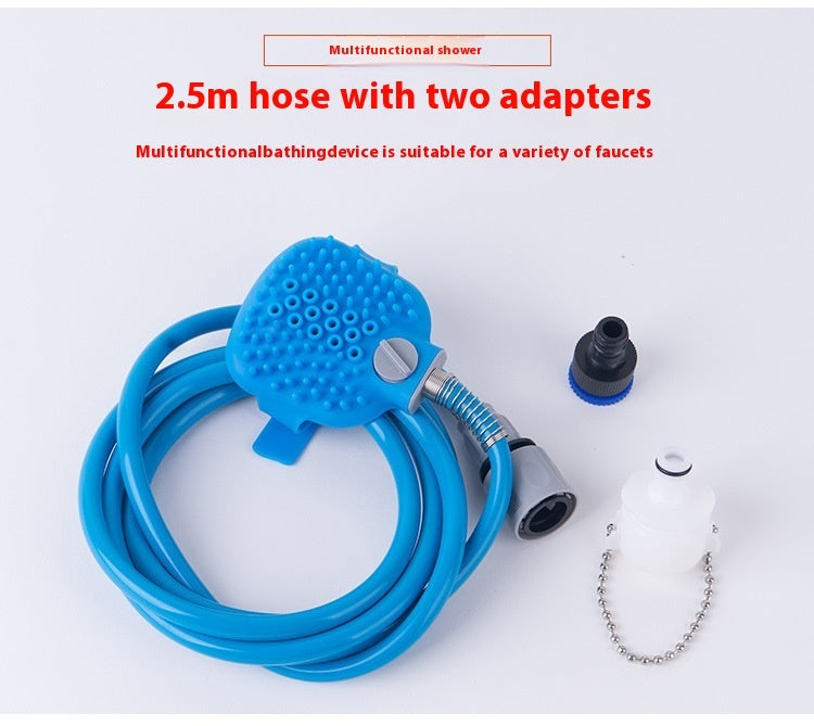 Pet Bathing Gloves Outdoor Shower Dog Bath Silicone Nozzle Hand-Held Massage Bath Pet Shower Brush
