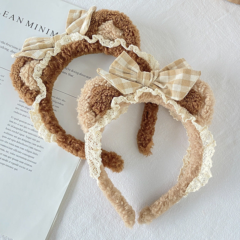 Internet Celebrity Face Wash Mask Special Plush Headband