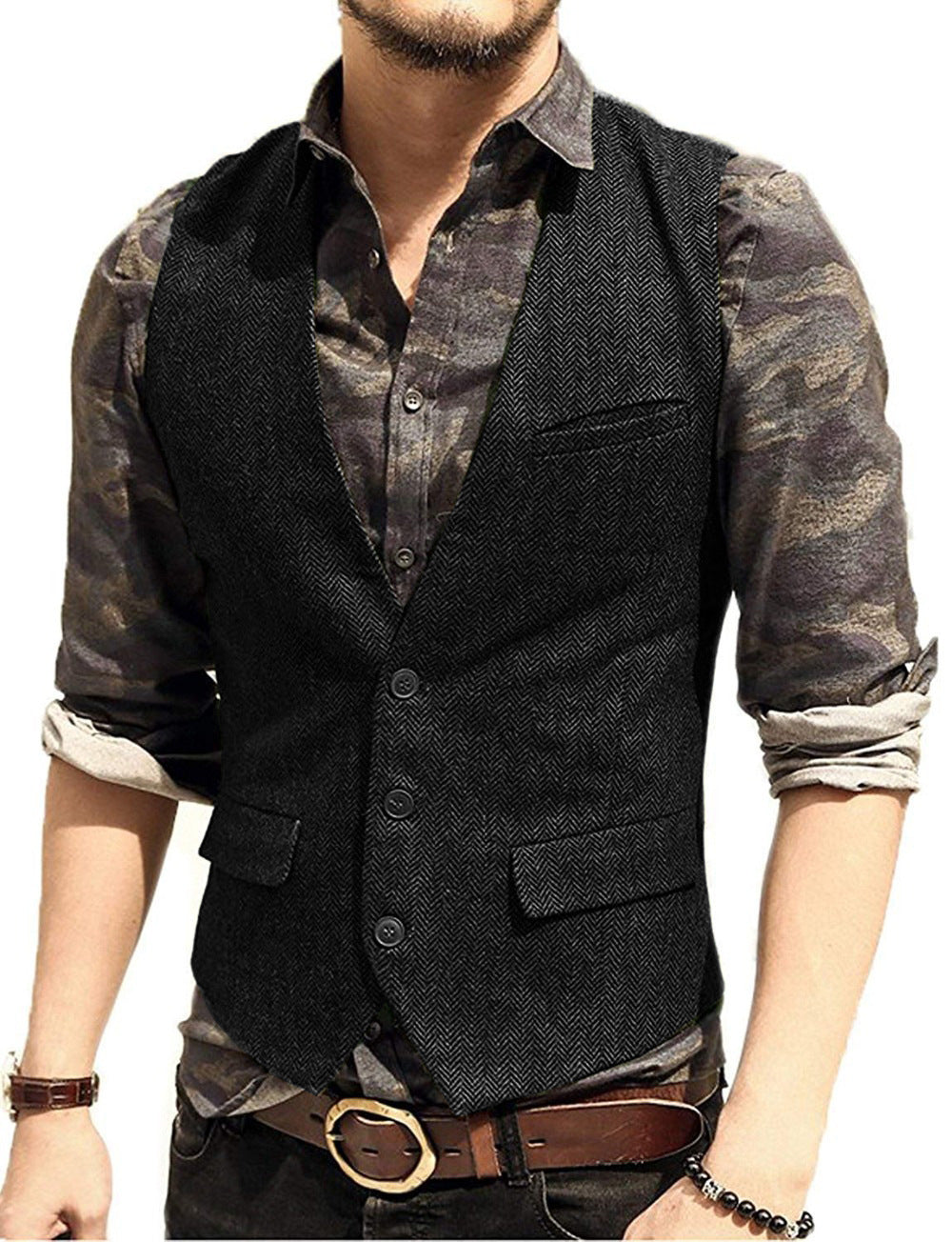 New Men's Groom Slim Casual Suit Vest