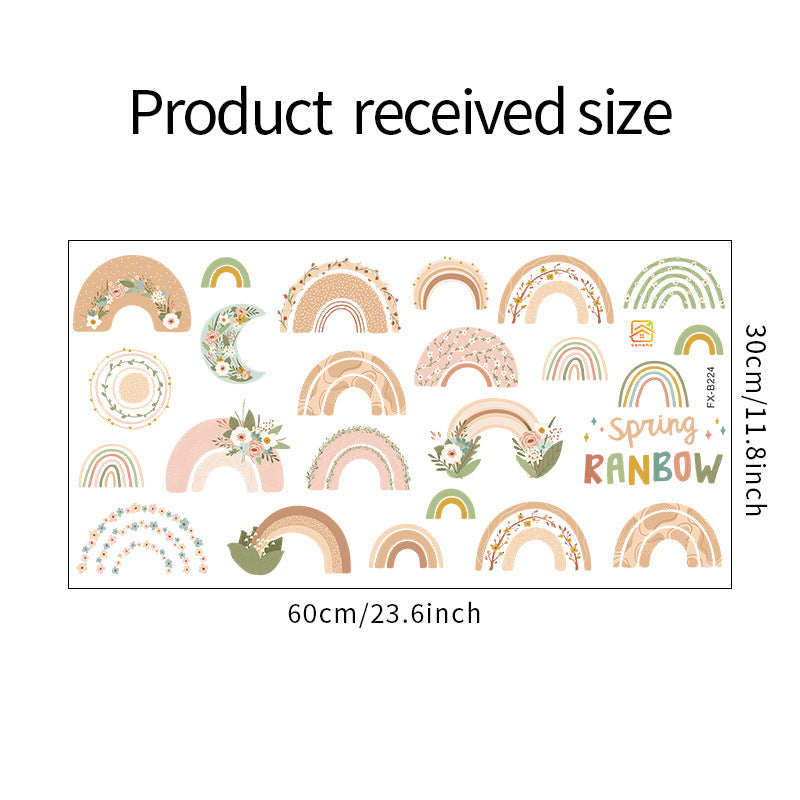 Cartoon Rainbow Children Bedroom Wall Decoration Stickers