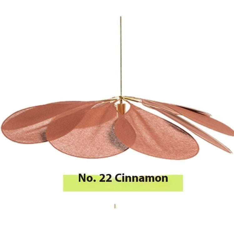 Fabric Dining Room Chandelier Living Room Bedroom Creative Petal Lamp
