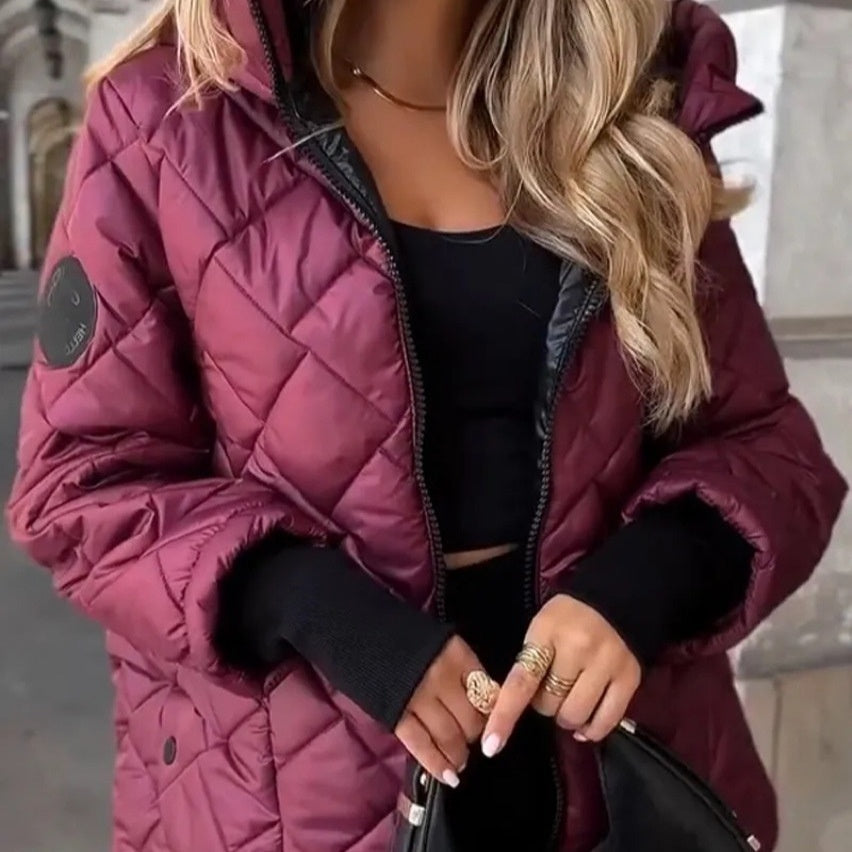 Women's Lightweight Warm Short Type Hooded Jacket