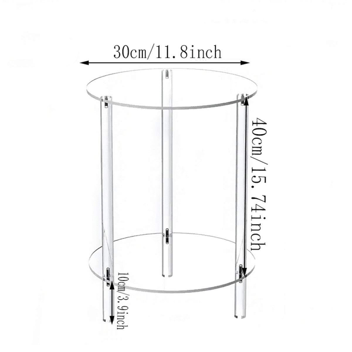 Acrylic Coffee Compact Living Room Side Table For Home Use Minimalist Portable Storage Shelf