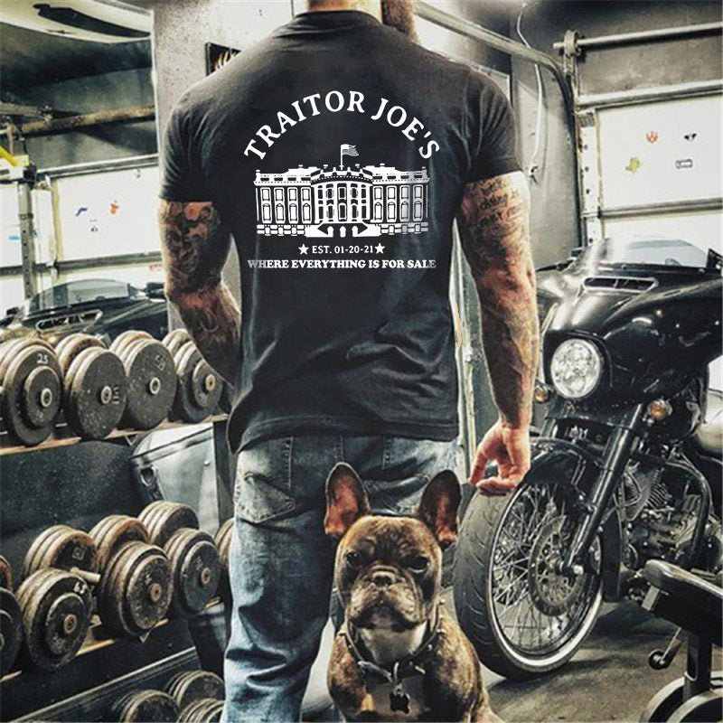 New Fashion Casual Digital Printed Round Neck Short-sleeved T-Shirt Men's Wholesale