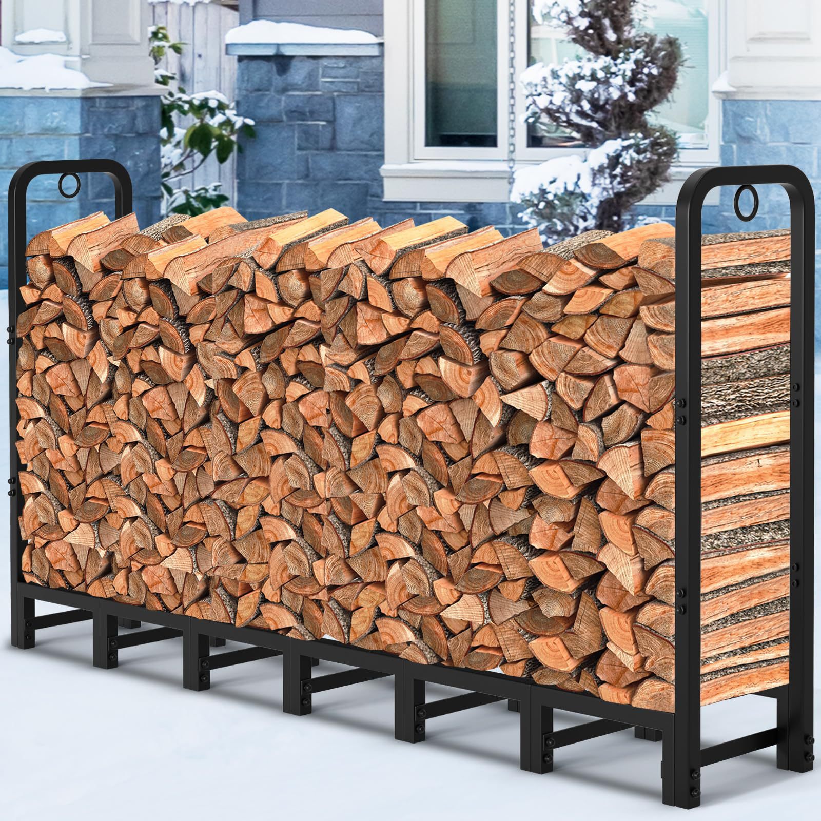Simple Outdoor Firewood Rack Heavy Duty Storage Rack