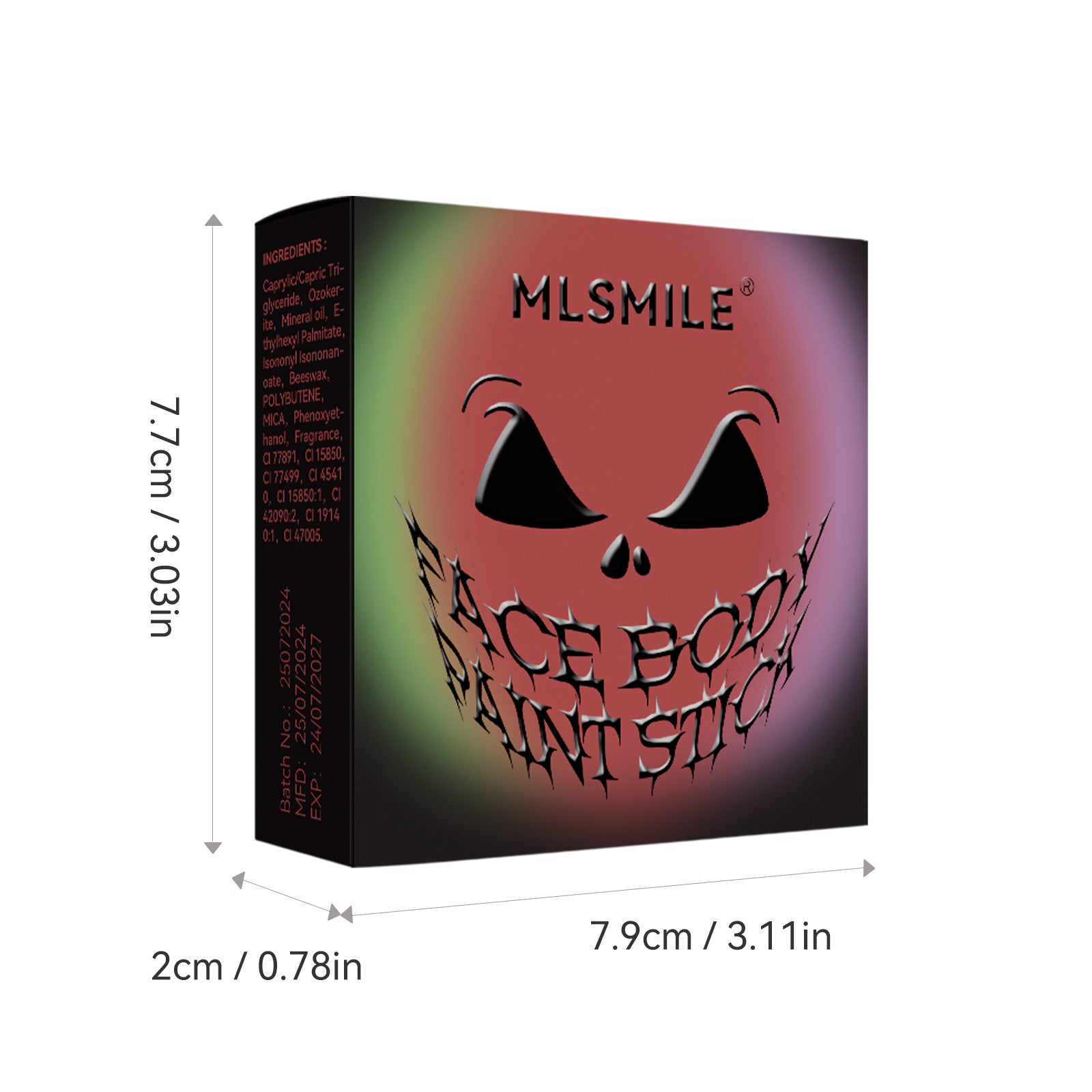 8-Color Halloween Lipstick Black And White Red Easy To Color Painted Suit