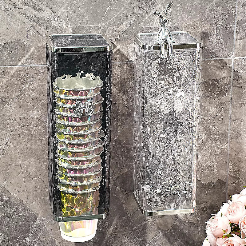 Disposable Cup Cup Puller Wall-Mounted Punch-Free Household Light Luxury Good-Looking