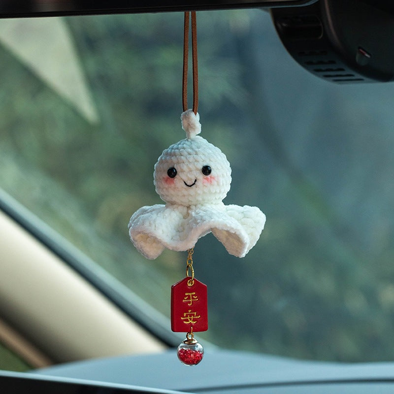 Cute Sunny Day Doll Plush Car Pendant For Rearview Mirror Bring Peace And Good Luck