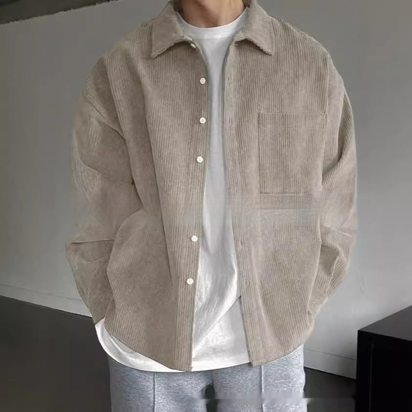 Men's Corduroy Long-Sleeved Casual Shirt
