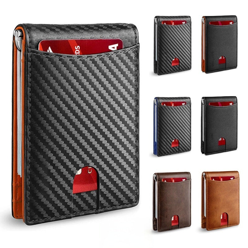 Leather Multifunctional Card Sleeve Microfiber Wear-resistant Rfid Anti-Theft Swiping