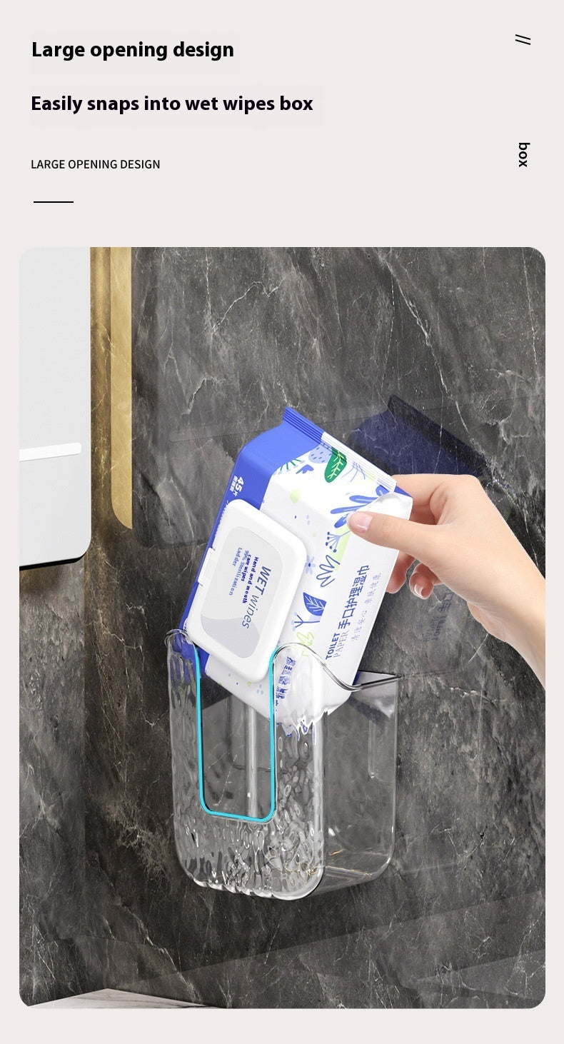 Punch-Free Light Luxury Wall-Mounted Wipes Storage Box