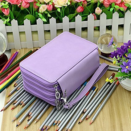 PU Leather Art Storage Pen Curtain Color Bag Porous