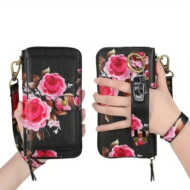 PU Leather Long Wallet Clutch Bag