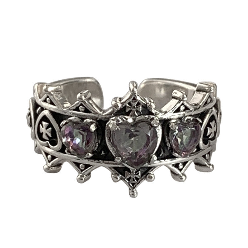Cross Love Zircon Ring Female