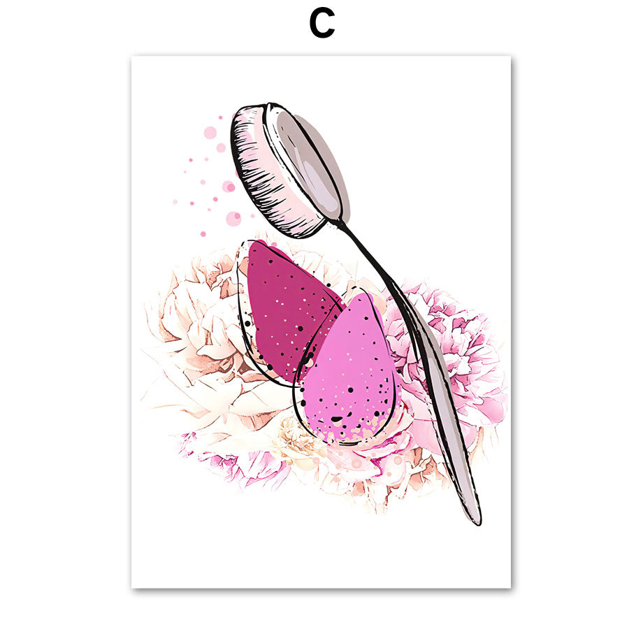 Decorative Girly Pink Art Gallery Custom Oil-Painting Canvas