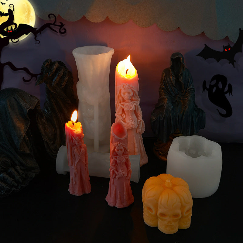 Ghost Groom Halloween Scented Candle Silicone Mold