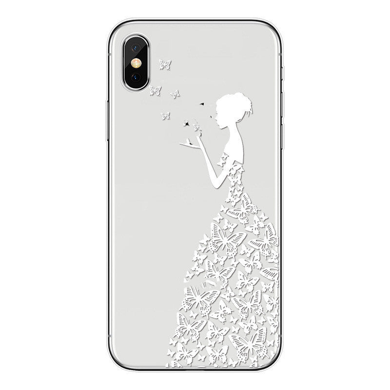 Creative Cartoon Transparent Printing Mobile Phone Soft Shell