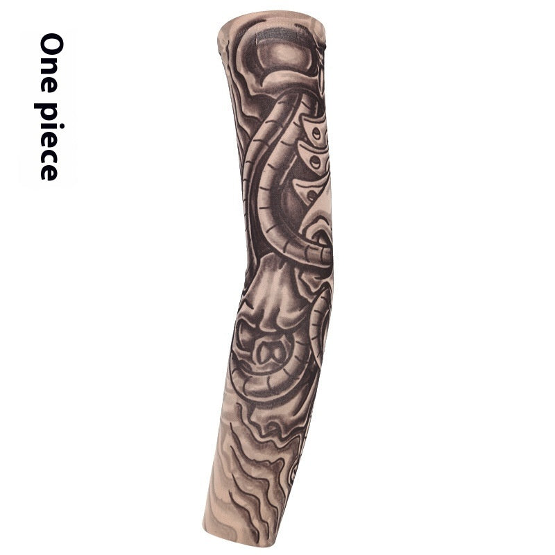 Flower Arm Tattoo Oversleeve Seamless Outdoor Riding Tattoo Sun Protection Oversleeve Cycling Tattoo Oversleeve