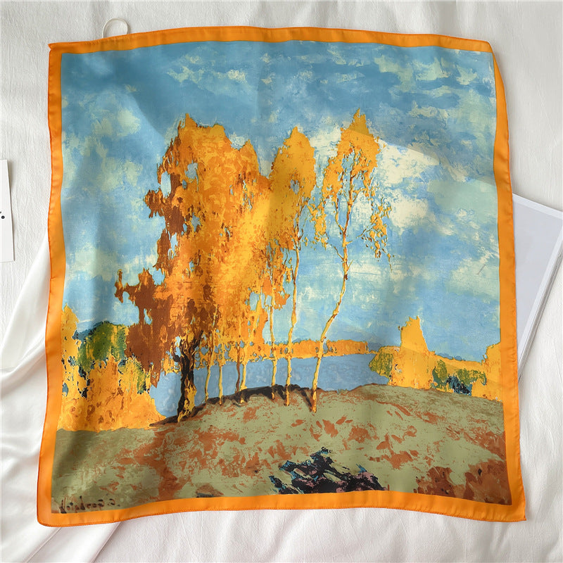 Luxury Wind Square 70cm Thin AutumnWinter Scarf