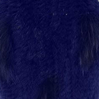 Rabbit Fur Woven Fur Triangle Shawl