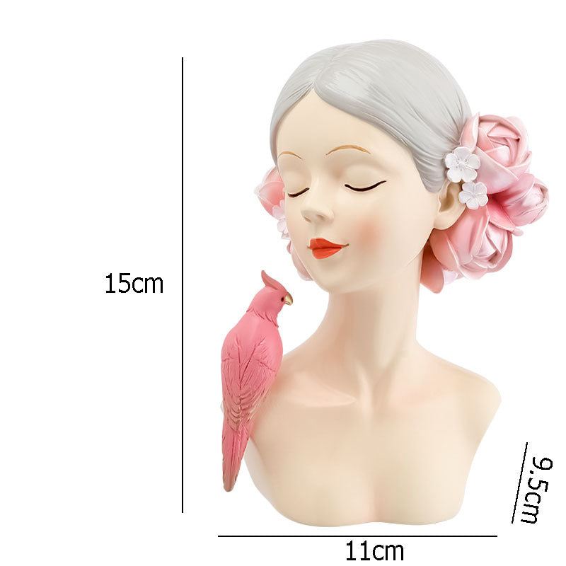 Creative Flower Girl Heart Decoration Home Living Room Coffee Table