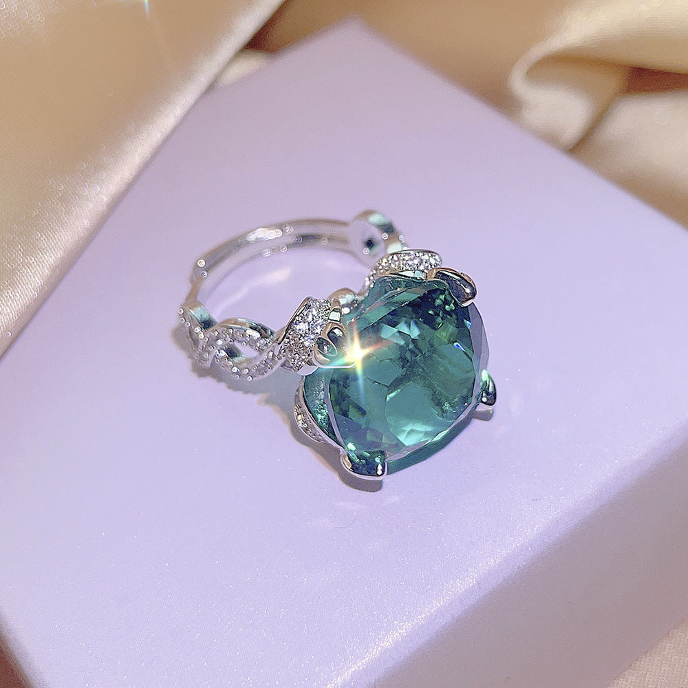 Aquamarine Topaz Pendant Yellow Diamond Suit