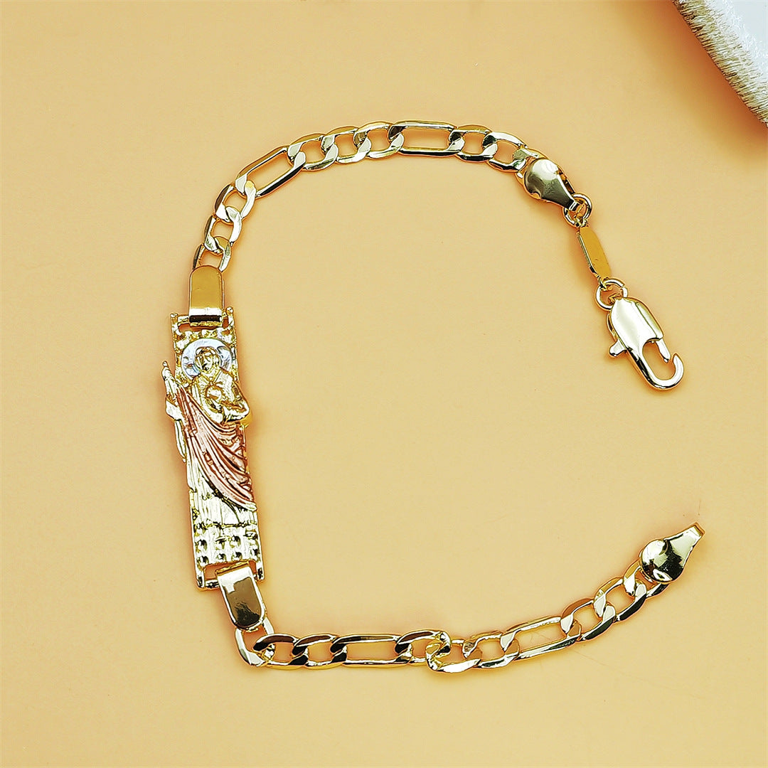 Two-color Bracelet Religious Priest St Jude Niche