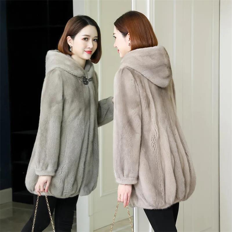 Ladies Haining Fur Mink Fur Coat