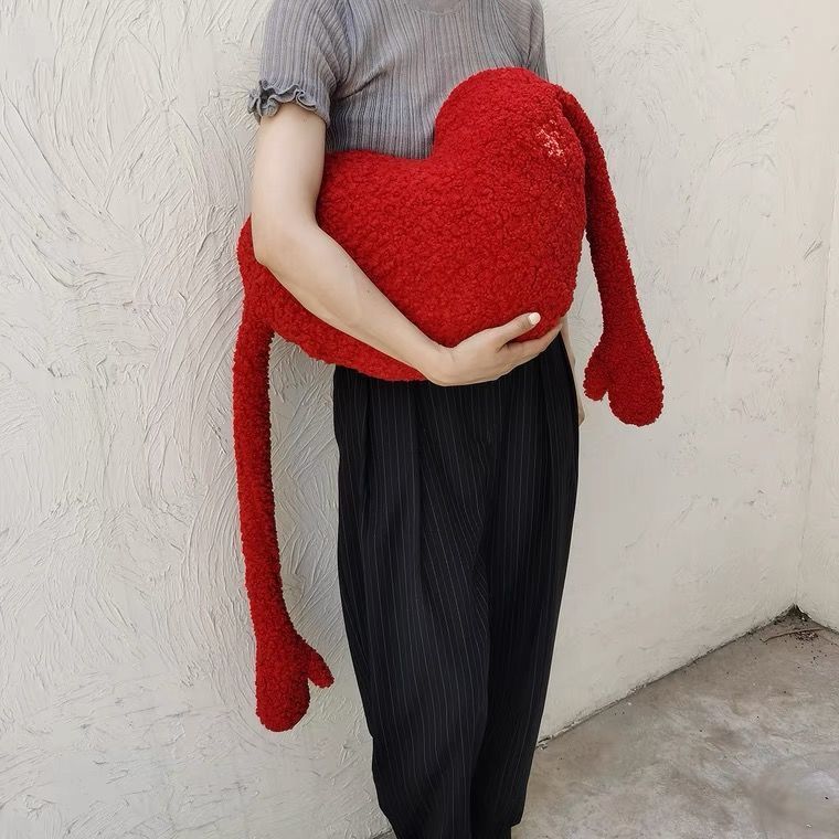 Love Heart Couch Pillow Back Cushion Plush Toy