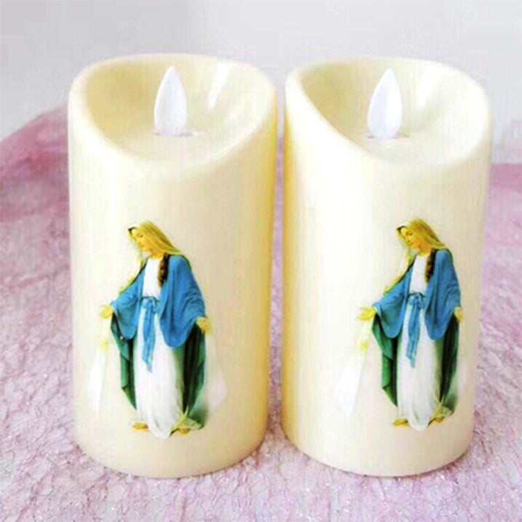 Single Electronic Candle Multiple Icons Plug-in Battery