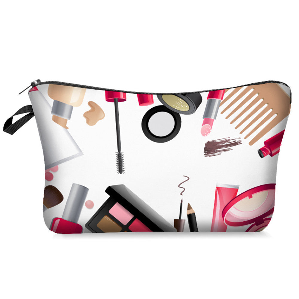 Digital Printing Makeup Cosmetics Series Cosmetic Bag Storage Bag Cross-Border Explosion