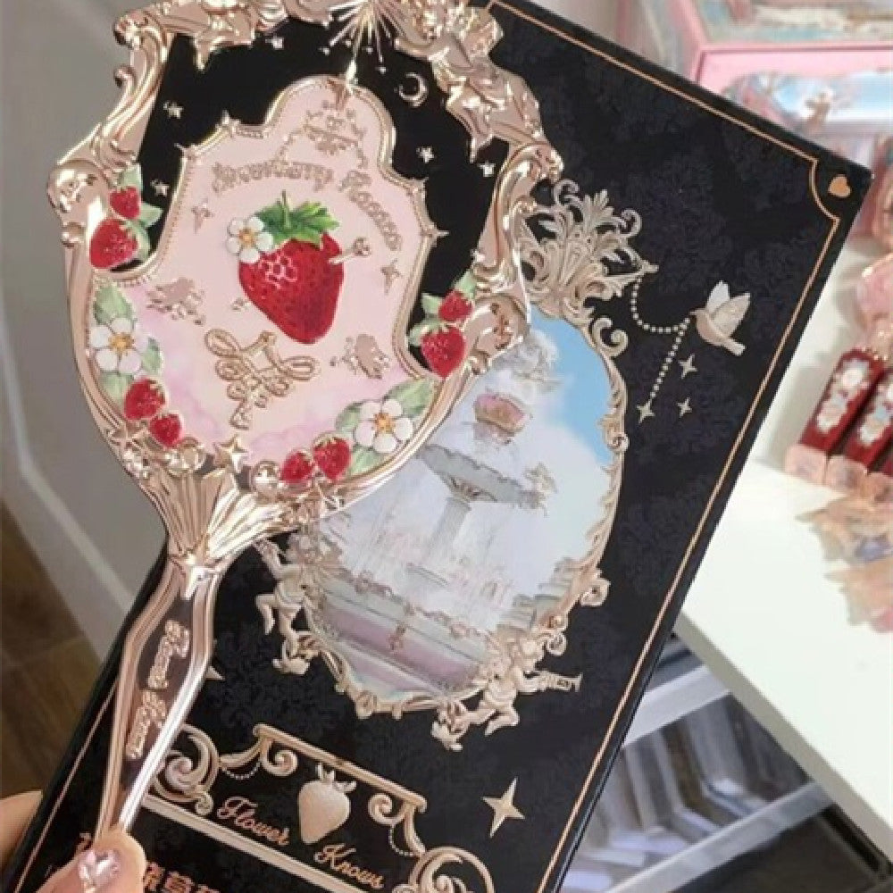 Strawberry Rococo Lip Glaze Hand Mirror