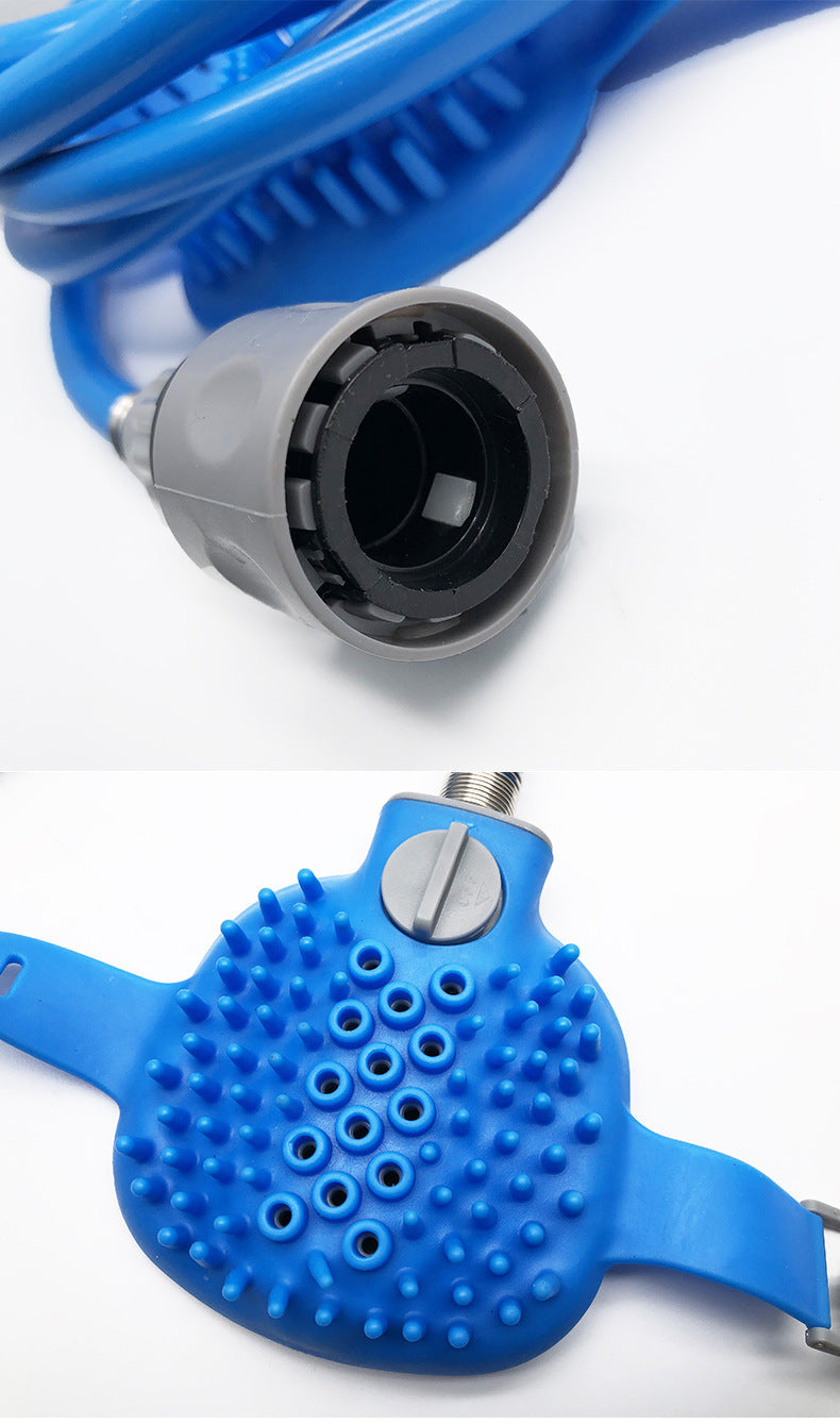 Pet Bathing Gloves Outdoor Shower Dog Bath Silicone Nozzle Hand-Held Massage Bath Pet Shower Brush