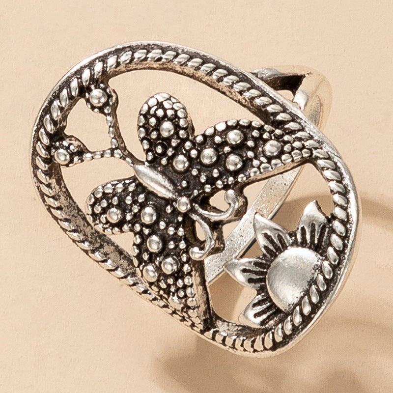 Simple Jewelry Palace Retro Style Ring