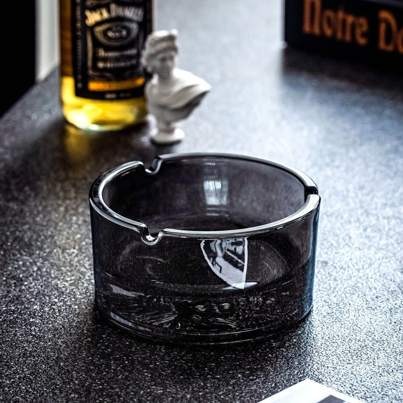 Medusa Plating Ashtray Crystal Glass