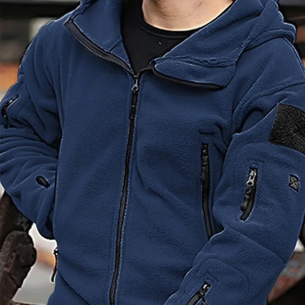 Men's Outdoor Keep Warm Fleece Cold-Proof Shell Jacket