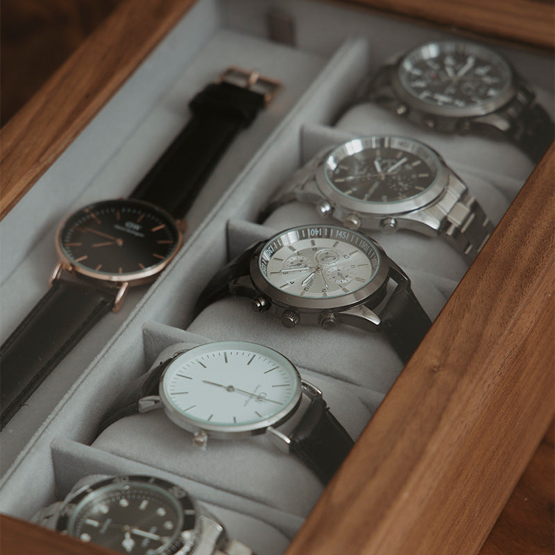 Black Walnut Watch Storage Case