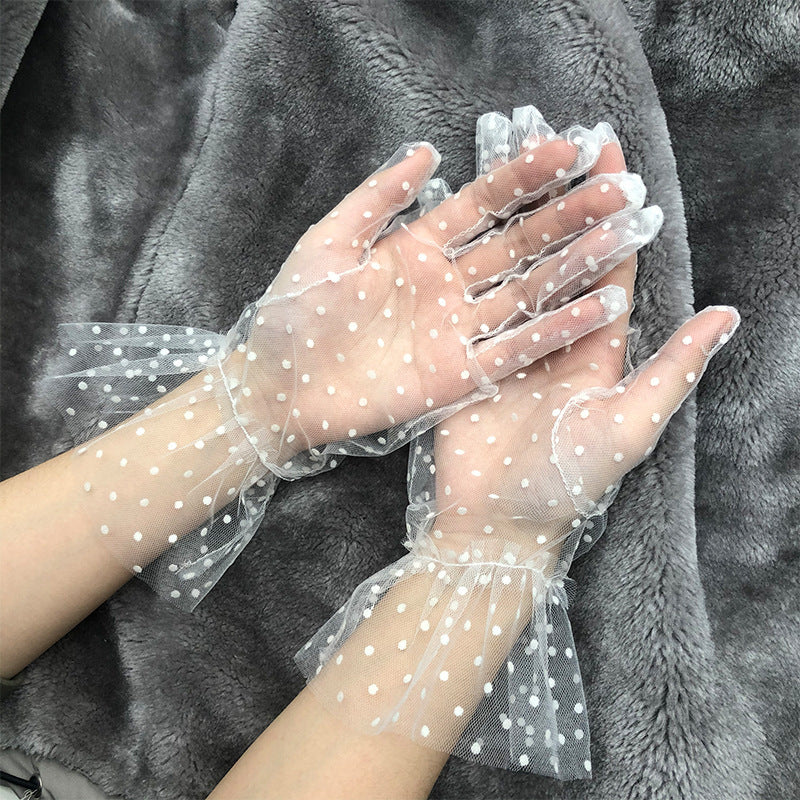 Mesh Lace Wedding Gloves