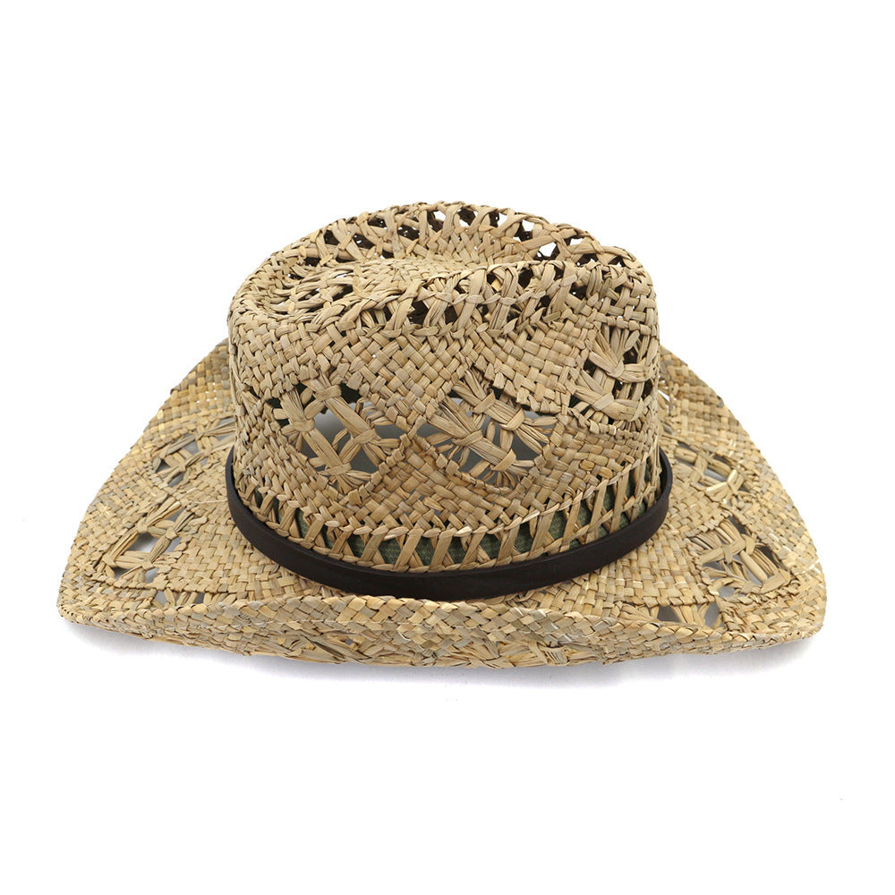 Natural Salt Grass Handmade Men's Cowboy Hat