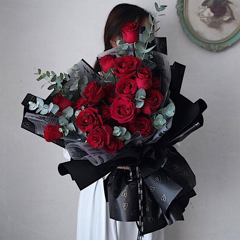 Waterproof Rose Flower Bouquet Wrapping Paper