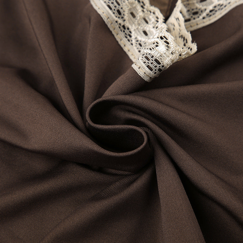 French Royal Style Lace Stitching Waist Girdle Tube Top Wild Vest Women