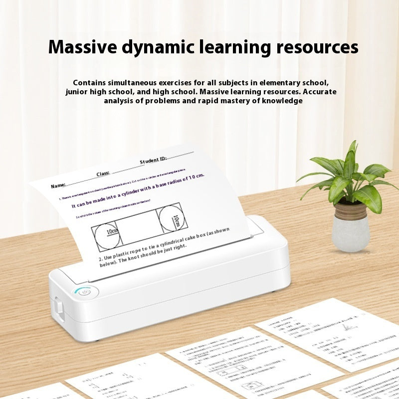 A4 Printer Bluetooth Connection Ink-Free Portable