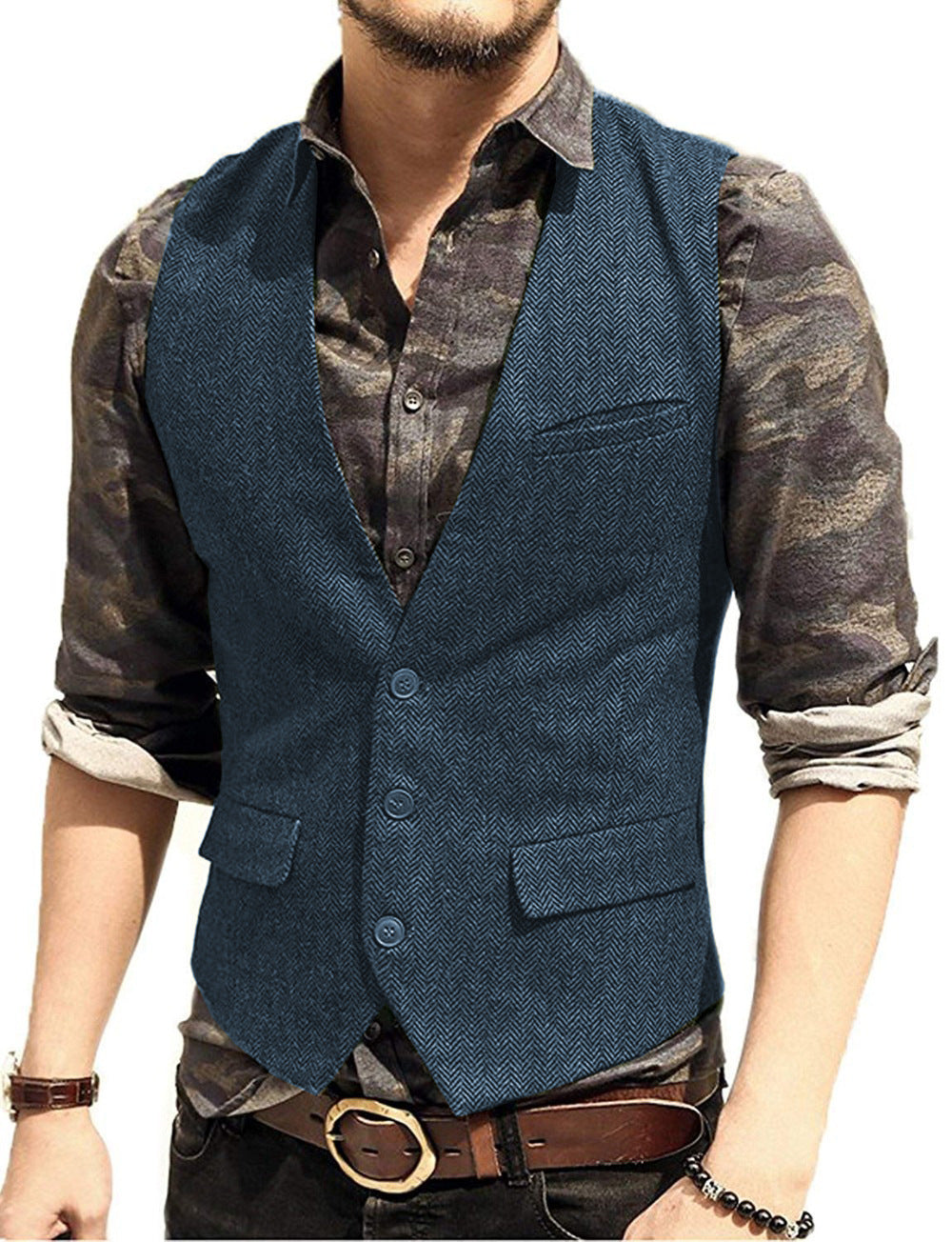 New Men's Groom Slim Casual Suit Vest