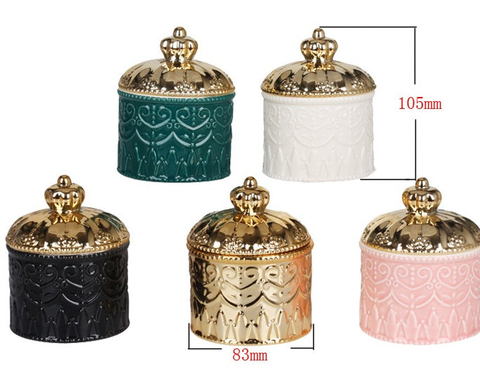 Ceramic Crafts Table Top Furnishing Receptacle Tin Decoration