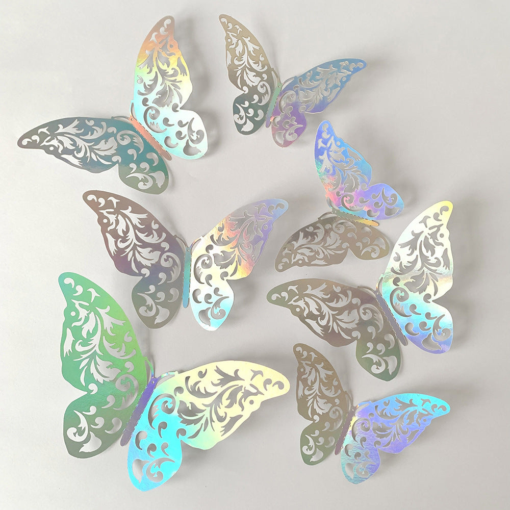 Three-Dimensional Hollow Butterfly Decorative Background Wall Sticker