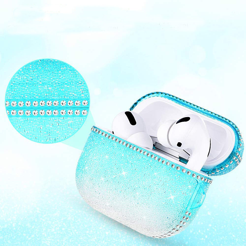 Tpu Soft Rubber Rhinestone-Encrusted Earphone Protective Cover