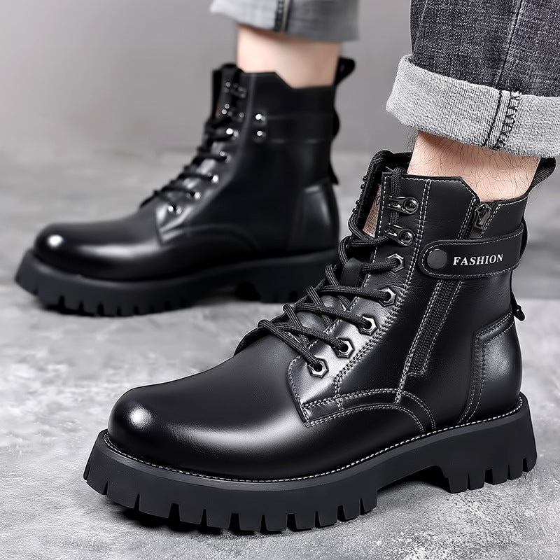 Mens Fashion Thick-Soled High-Top Wearable Martin Boots