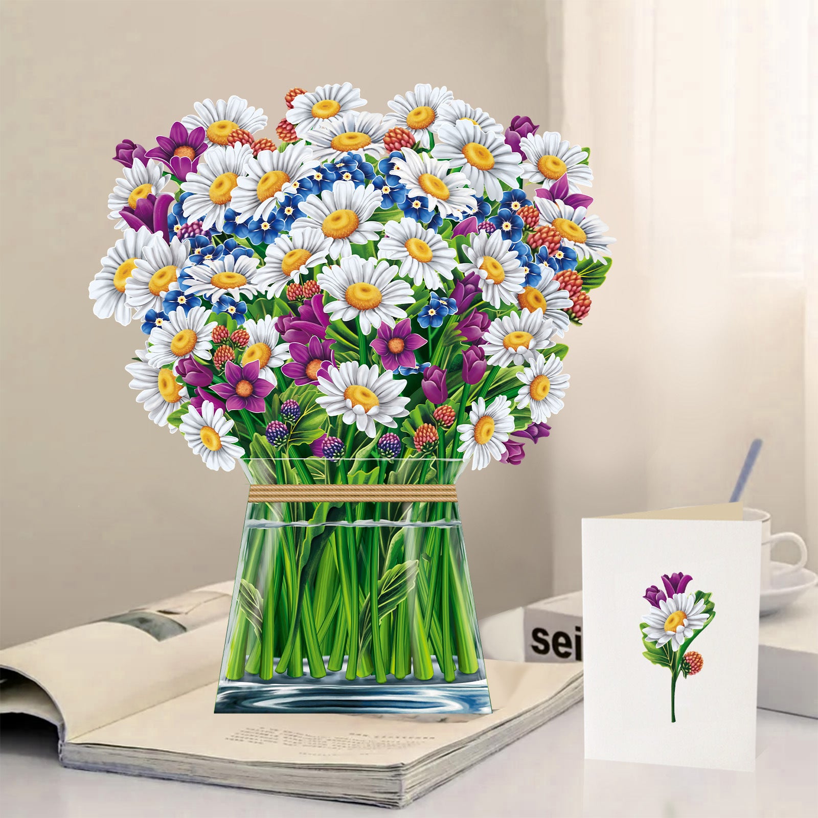 3D Three-Dimensional Flower Bridal Bouquet Teacher's Day Paper Carving Crafts